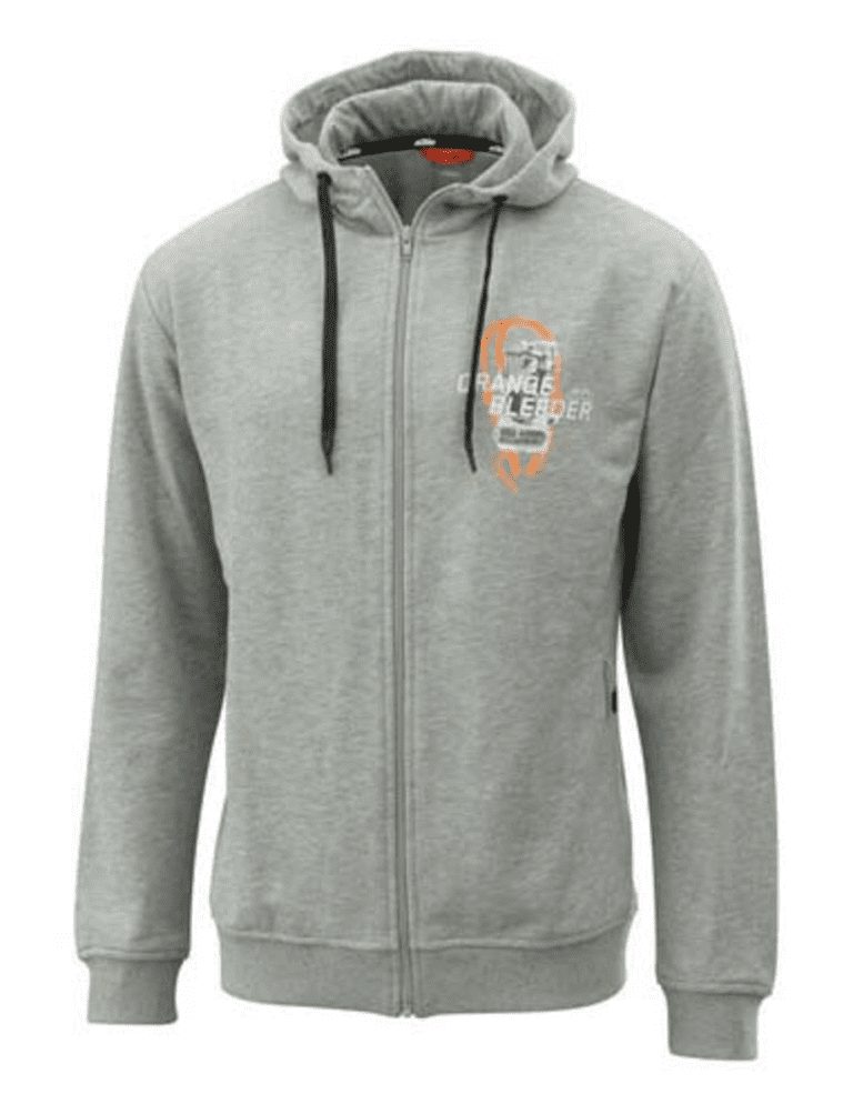 Orange Fluids Zip Hoodie